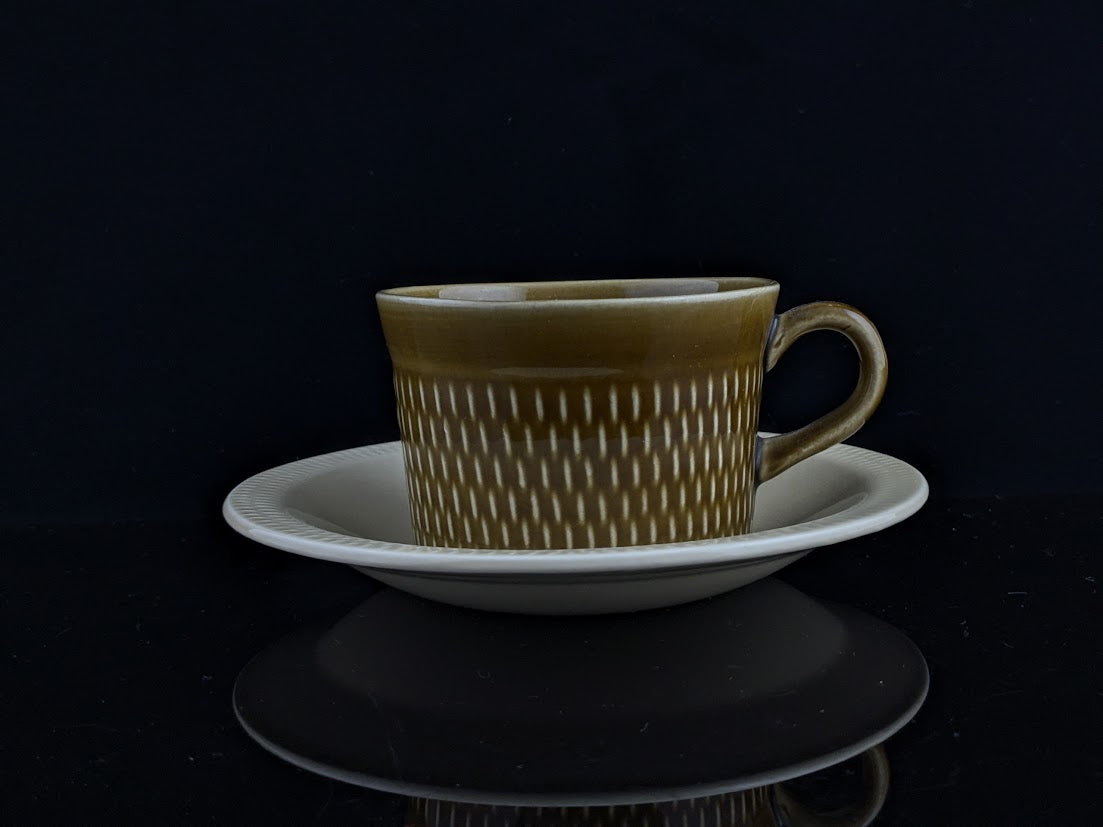 STAVANGERFLINT/スタヴァンゲルフリント Brunette/ブリュネット ティーカップ&ソーサー Kare Berven Fjeldsaa バイカラー [2]