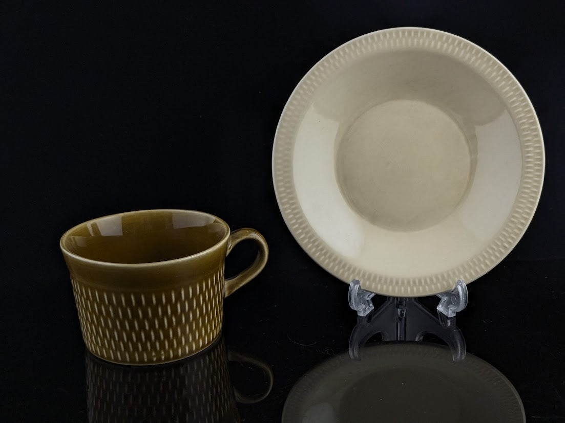 STAVANGERFLINT/スタヴァンゲルフリント Brunette/ブリュネット ティーカップ&ソーサー Kare Berven Fjeldsaa バイカラー [2]