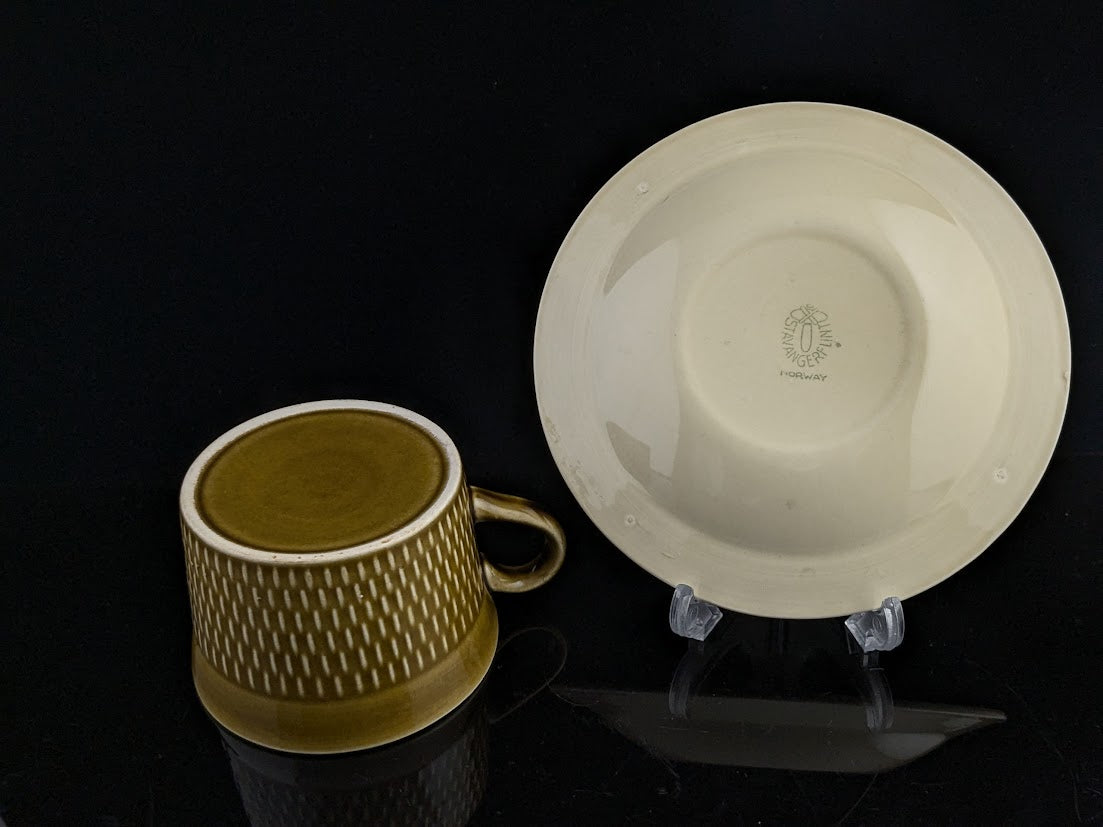 STAVANGERFLINT/スタヴァンゲルフリント Brunette/ブリュネット ティーカップ&ソーサー Kare Berven Fjeldsaa バイカラー [2]