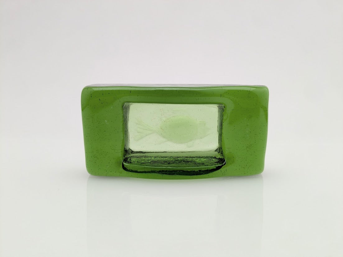 Boda/ボダ Erik Hoglund/エリックホグラン アッシュトレイ 長方形 グリーン さかな 10.0cm×4.9cm