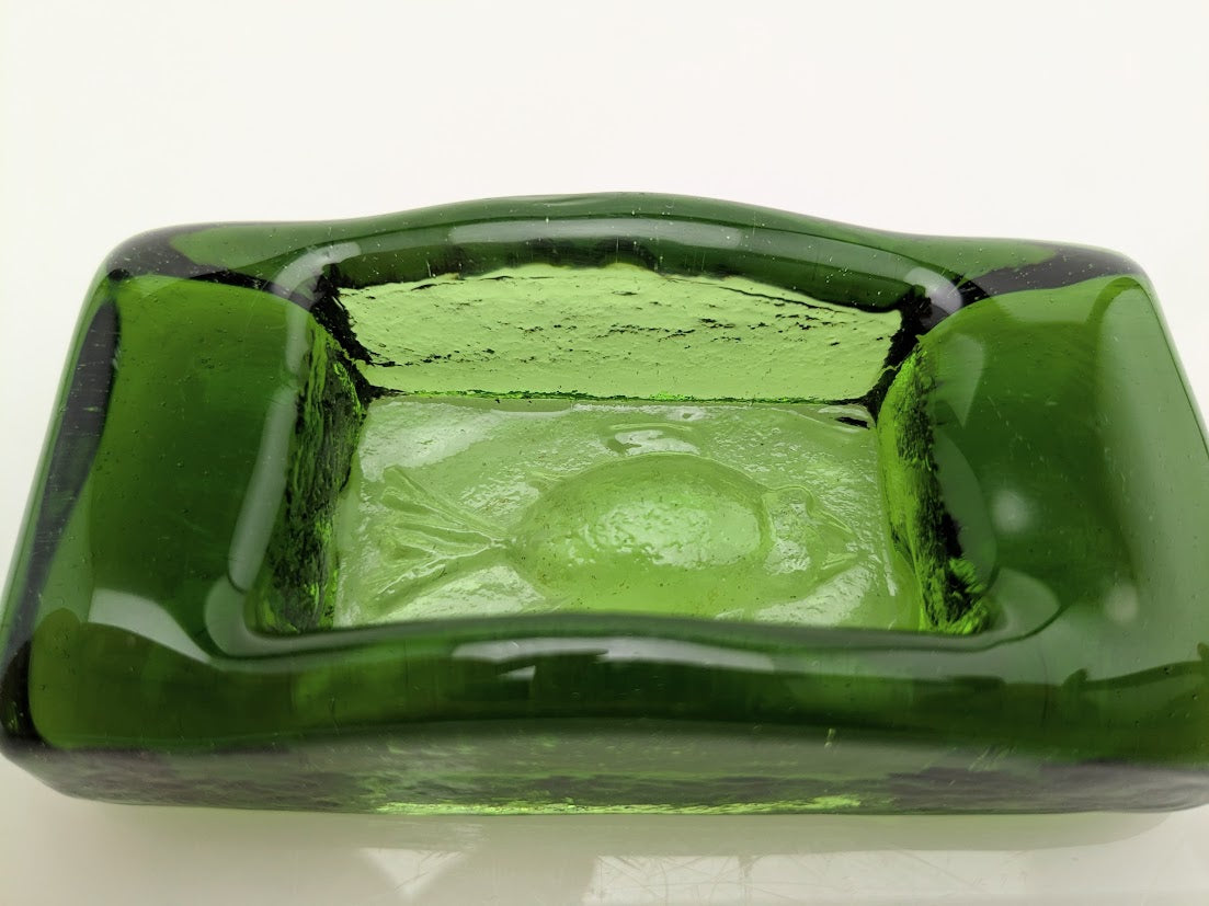 Boda/ボダ Erik Hoglund/エリックホグラン アッシュトレイ 長方形 グリーン さかな 10.0cm×4.9cm