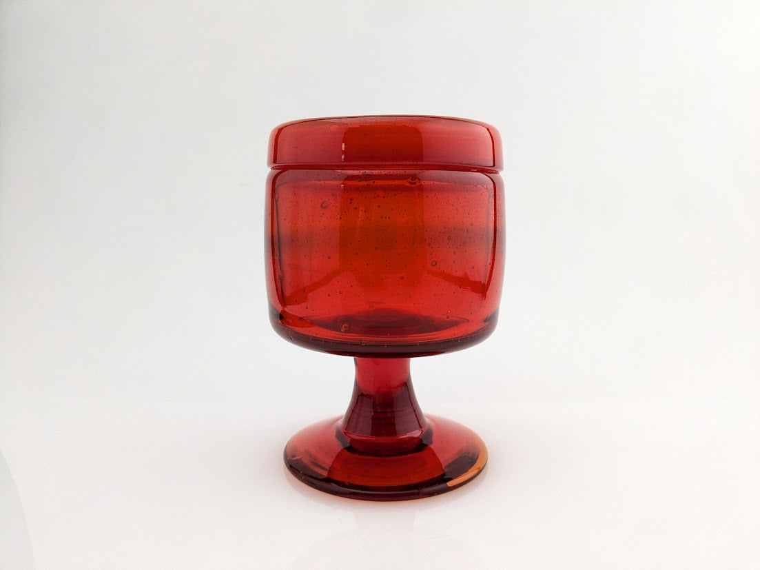 Boda/ボダ Erik Hoglund/エリックホグラン 赤 レッド カットサインあり コブレット フラワーベース ベース 花瓶 H14cm