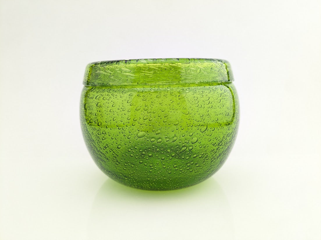 Boda/ボダ Erik Hoglund/エリックホグラン グリーン カットサインあり フラワーベース ベース 花瓶 H10cm