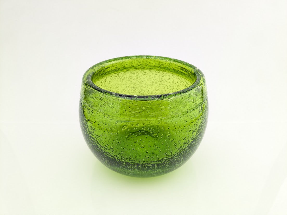 Boda/ボダ Erik Hoglund/エリックホグラン グリーン カットサインあり フラワーベース ベース 花瓶 H10cm
