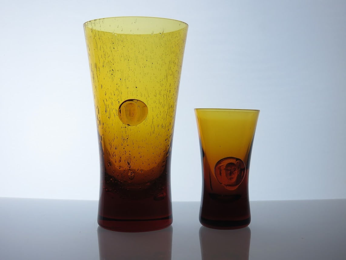 Boda/ボダ Erik Hoglund/エリックホグラン face アンバー ショットグラス H8.3cm [1]