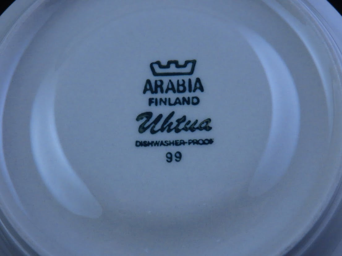 ARABIA/アラビア Uhtua/ウートゥア Dハンドル モーニングカップ&ソーサー