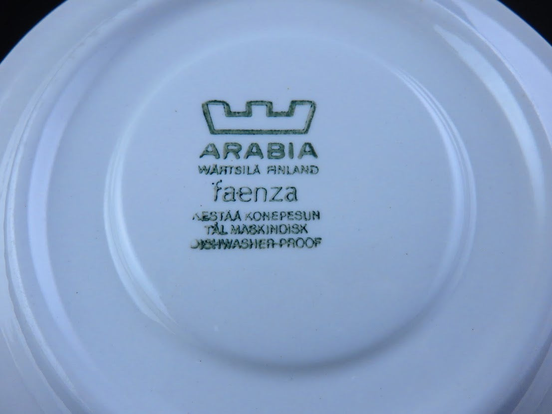 ARABIA/アラビア Faenza/ファエンツァ コーヒーカップ&ソーサー 白黒[2]