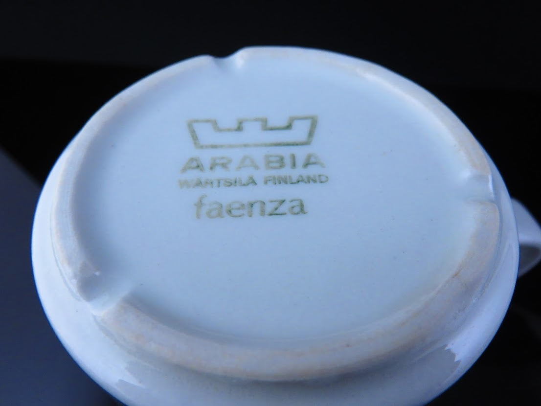 ARABIA/アラビア Faenza/ファエンツァ コーヒーカップ&ソーサー 白黒[2]