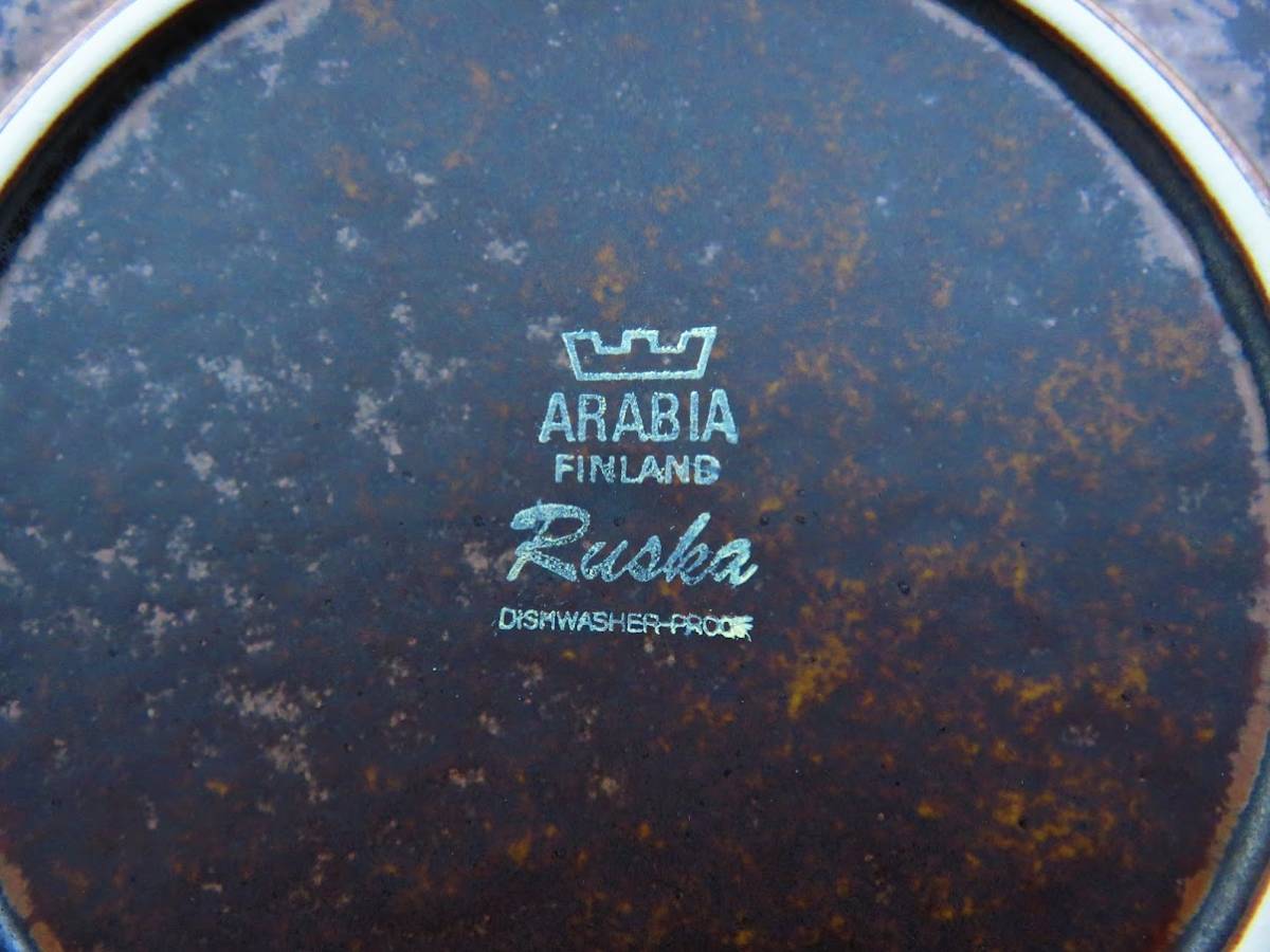 ARABIA/アラビア RUSKA/ルスカ プレート 20cm Ulla Procope/ウラ・プロコッペ バックスタンプ(刻印)あり[2]